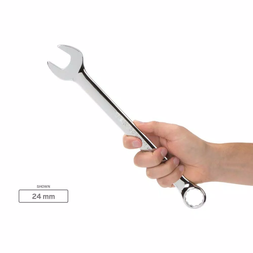 TEKTON 34-Piece Combination Wrench Set, 1/4 in. to 1 in. and 6 mm to 24 mm