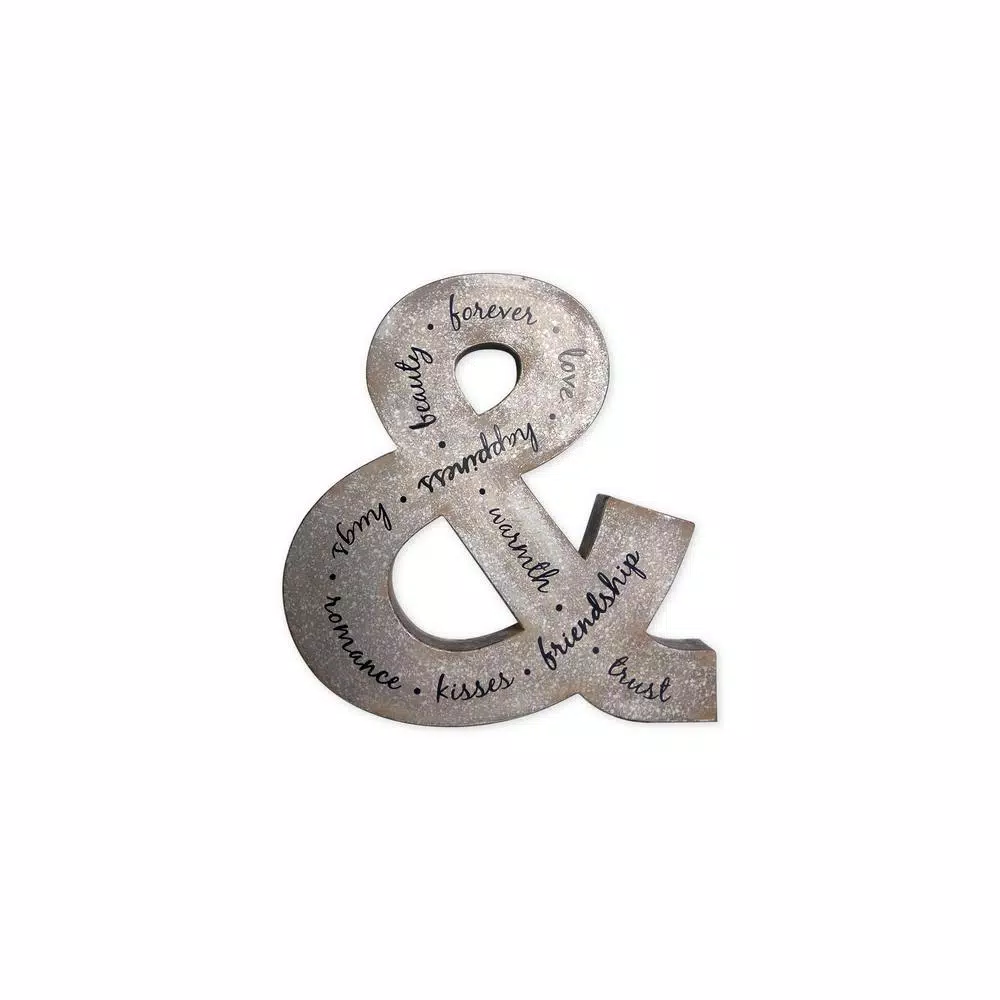 Unbranded Signature Galvanized Wall Ampersand - Rustic Cottage Decor with Scripted Accents