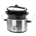 KALORIK 8 Qt. Stainless Steel Digital Slow Cooker with Ceramic Crock and Locking Lid thumbnail 3