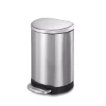 Innovaze 3.2 Gal. Stainless Steel Semi-Round Step-On Trash Can with Fingerprint Free Finish thumbnail 1