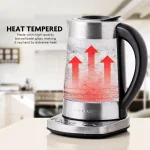 Ovente 1.7L Variable Temperature Glass Electric Kettle with ProntoFill Technology, Silver thumbnail 9