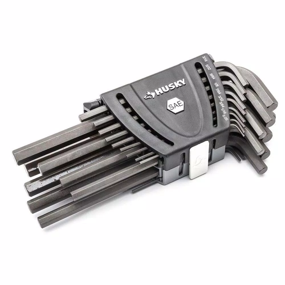 Husky 40-Piece SAE and Metric T-Handle and Long Arm Hex Key Set