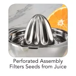 Tramontina Gourmet 13 oz. Citrus Juicer, 18/10 Stainless Steel thumbnail 3