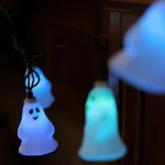 Northlight LED Color Changing Ghost Halloween String Lights, 10-Pack thumbnail 4