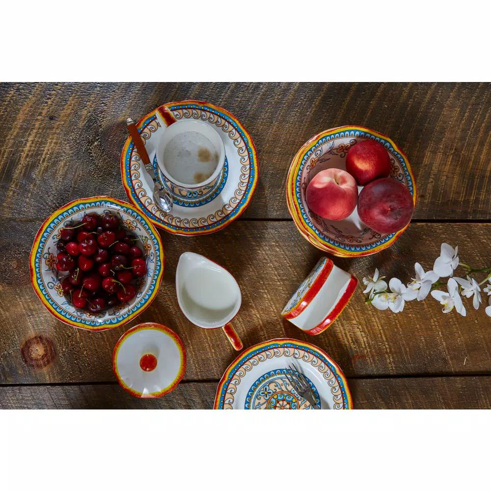 Euro Ceramica Duomo Collection Stoneware Breakfast Accessory Set