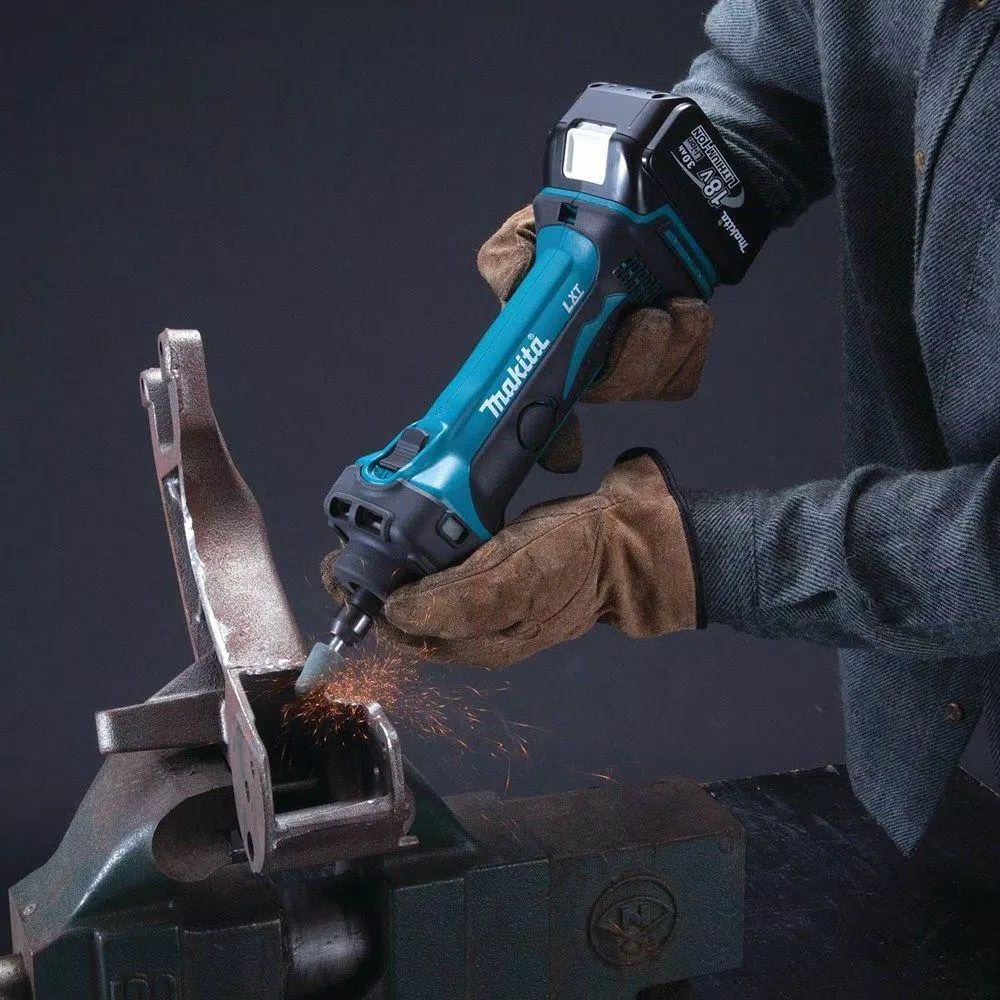 Makita 18V LXT Cordless 1/4 in. Die Grinder Kit with Bonus 5.0Ah Battery