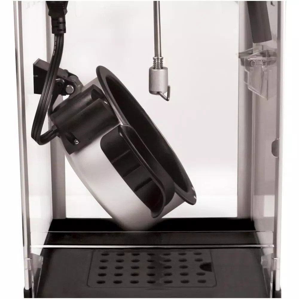 West Bend 4-Quart Movie Theater Style Popcorn Popper Machine with Nonstick Kettle and Scoop, Black