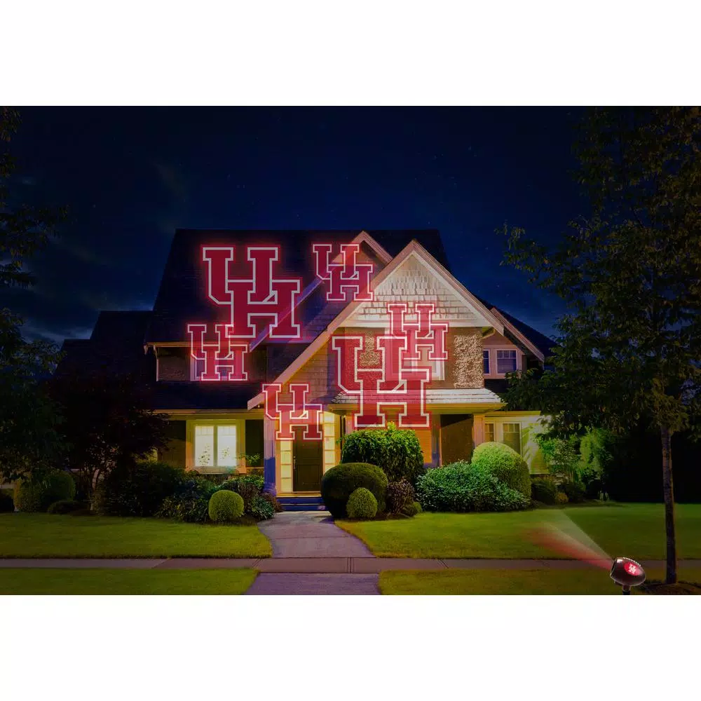 Unbranded NCAA Houston Cougars Team Pride LED Projector Light with Stake and Tripod