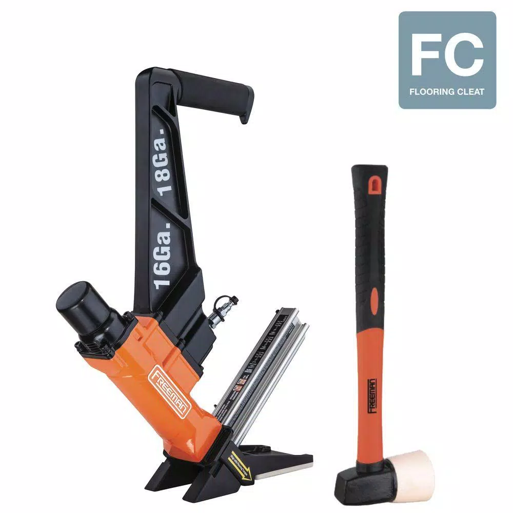 Freeman PF1618GLCN 3-in-1 Pneumatic 16-Gauge and 18-Gauge 2 in. Flooring Nailer