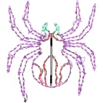 Haunted Hill Farm 48 in. x 40 in. Creepy Crawling Spider LED Halloween Window Light thumbnail 7