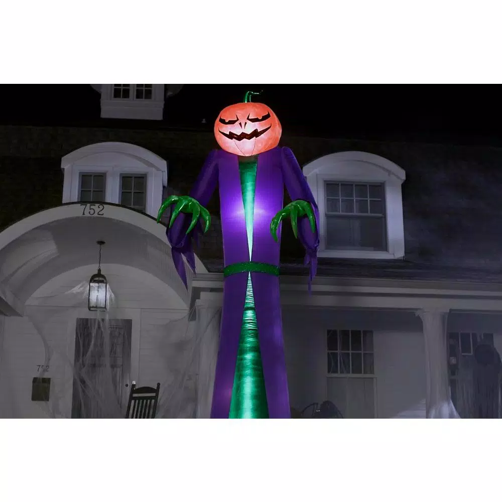 Gemmy 12 ft. Halloween Airblown Projection Inflatable Fire and Ice Jack O Reaper