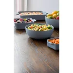 CorningWare 5 Qt. Rectangle Stoneware Baker, 10 in. x 15 in., Ash Gray thumbnail 5