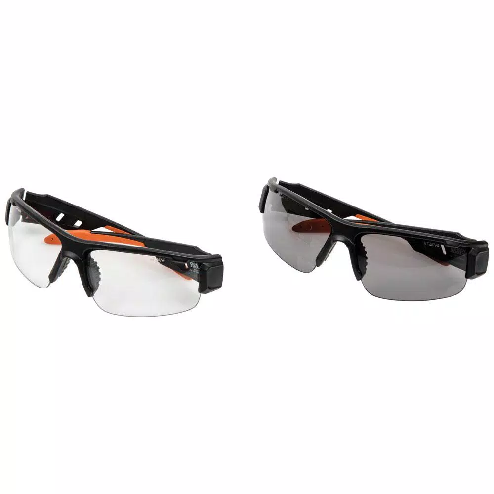 Klein Tools PRO Safety Glasses Combo Pack - Anti-Fog, Scratch Resistant, UV Protection (Clear & Gray)