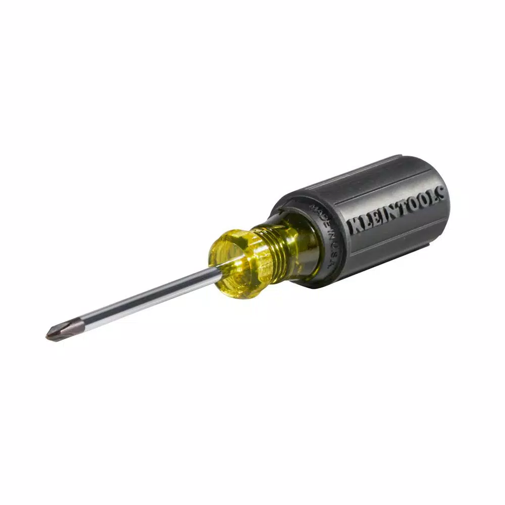 Klein Tools #1 Phillips Head Screwdriver with 3 in. Round Shank and Cushion Grip Handle