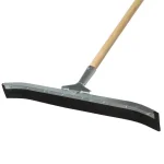 Ettore 24 in. Industrial Curved Floor Squeegee with Scraper Edge and 24 in. Steel Handle thumbnail 3