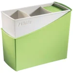 Hutzler Cutlery Drainer and Flatware Caddy with Knife Slots, Green thumbnail 1
