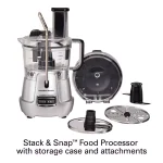 Hamilton Beach Stack & Snap 8-Cup 3-Speed Food Processor with Built-in Scraper, Silver thumbnail 4