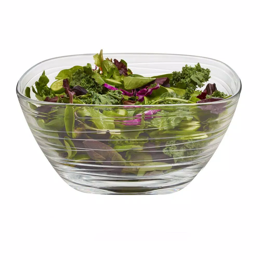 Libbey Aviva 6-Piece Clear Glass Small Wave Side Bowl Set, 5.5 in.