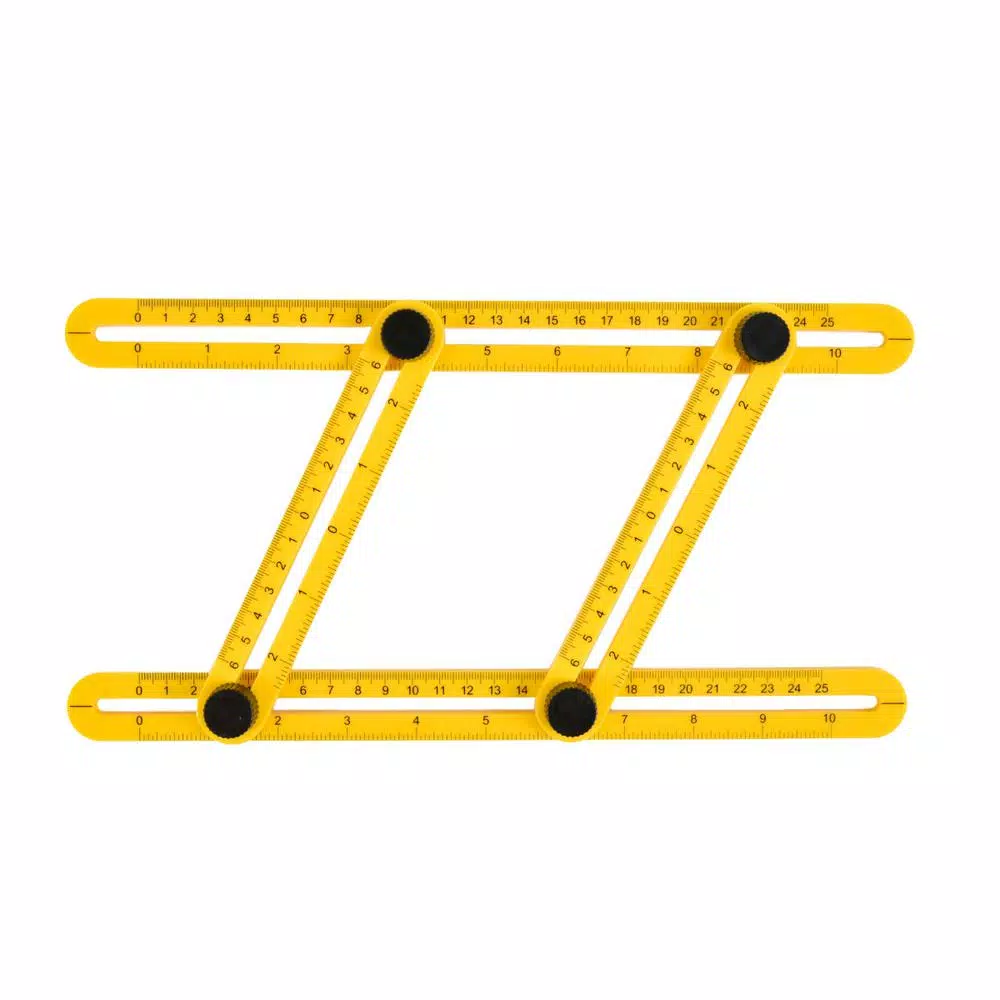 POWERTEC Universal Angle Template Tool, 10 in. Multi-Angle Ruler for Precise Measuring and Tracing