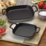 Bayou Classic Enameled Cast Iron Baking Dish, Weathered Gray, 10.24 x 11.5 in thumbnail 2