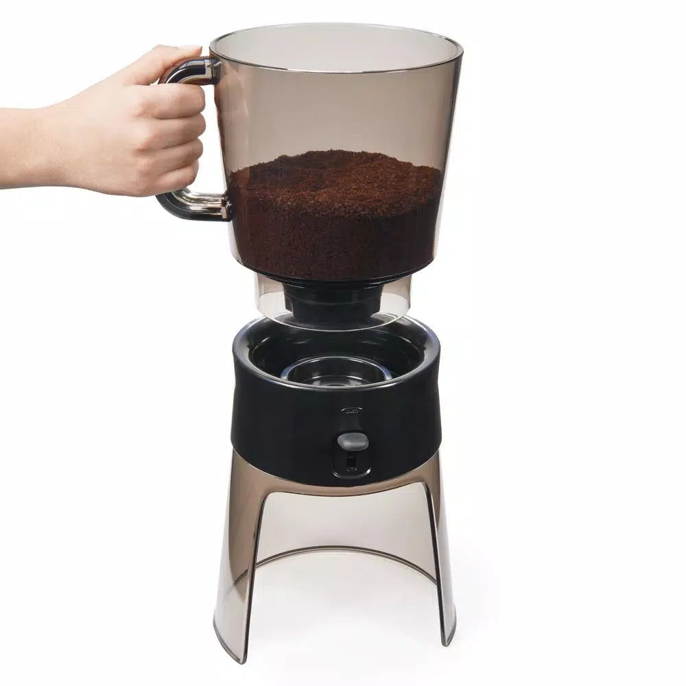OXO Good Grips 4-Cup Cold Brew Drip Coffee Maker with Stainless Steel Filter, Gray