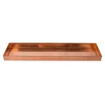 Achla Designs 20 in. Polished Copper Plated Stainless Steel Decorative Long Serving Tray thumbnail 3