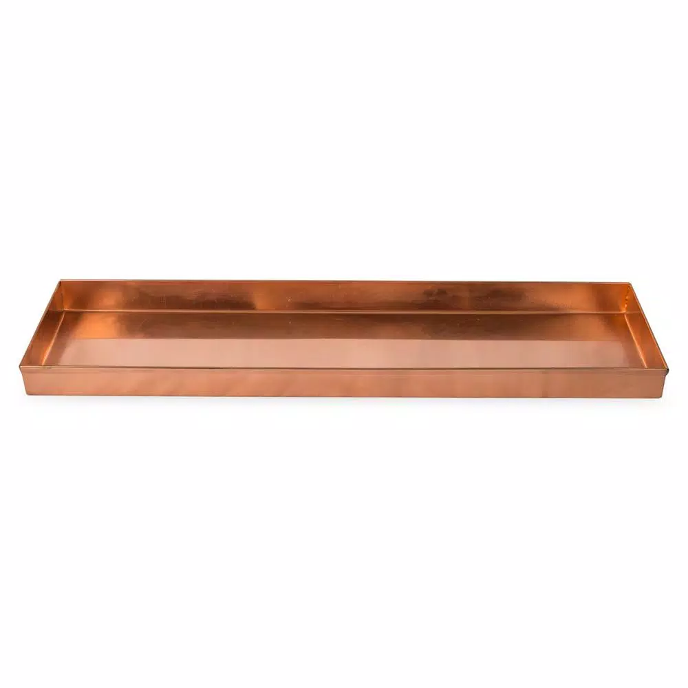 Achla Designs 20 in. Polished Copper Plated Stainless Steel Decorative Long Serving Tray