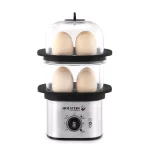 HOLSTEIN HOUSEWARES Holstein 2-Tier Egg Cooker, 8-Egg Capacity, Black Stainless Steel thumbnail 7