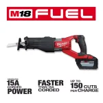 Milwaukee M18 FUEL SUPER SAWZALL Orbital Reciprocating Saw Kit with 12.0 Ah Battery thumbnail 3