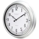 Equity by La Crosse 16 in. Silver Quartz Indoor/Outdoor Wall Clock with UV Protected Dial thumbnail 3