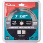 Makita 7 in. Continuous Rim Diamond Blade for Porcelain, Stone, and Tile thumbnail 2