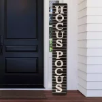 Glitzhome 60 in. Hocus Pocus Halloween Wooden Standing Porch Sign and Hanging Decor thumbnail 5