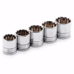 Husky 1/2 in. Drive Metric X-Large 12-Point Socket Set, 5-Piece thumbnail 7