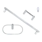MODONA OVAL 4-Piece Bathroom Accessories Set, Polished Chrome thumbnail 1