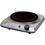 Ovente 1000W Single Hot Plate Electric Infrared Glass Cooktop Burner, 7 in., Silver thumbnail 1