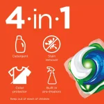 Tide PODS Ultra OXI Laundry Detergent Pods, 4-in-1 Stain Remover & Color Protector, HE Compatible, 61-Count thumbnail 8