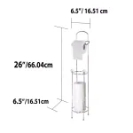 Home Basics Bronze Steel Free-Standing Toilet Paper Holder with 3-Roll Storage Base thumbnail 2