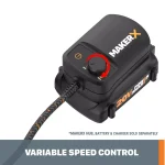 Worx MAKERX 20V Brushless Angle Grinder Rotary Tool Attachment with 4 Accessories (Tool-Only) thumbnail 2