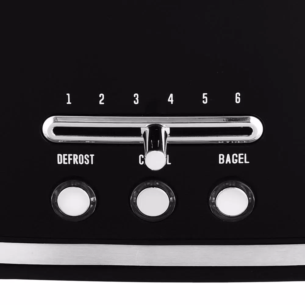 Kalorik 2-Slice Retro Wide Slot Toaster - Black