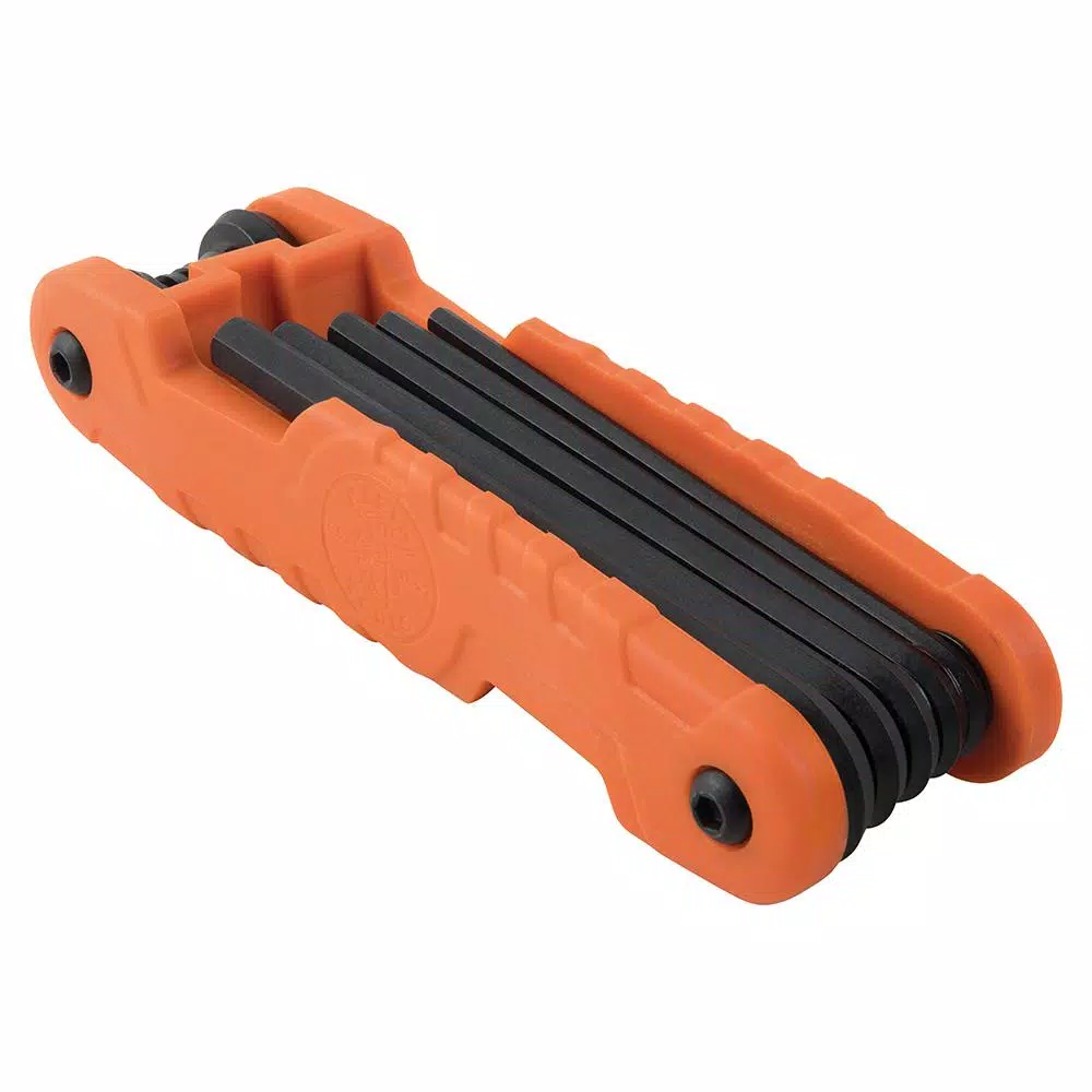 Klein Tools Pro Folding Hex Key Set, 11-Piece SAE Extended Reach
