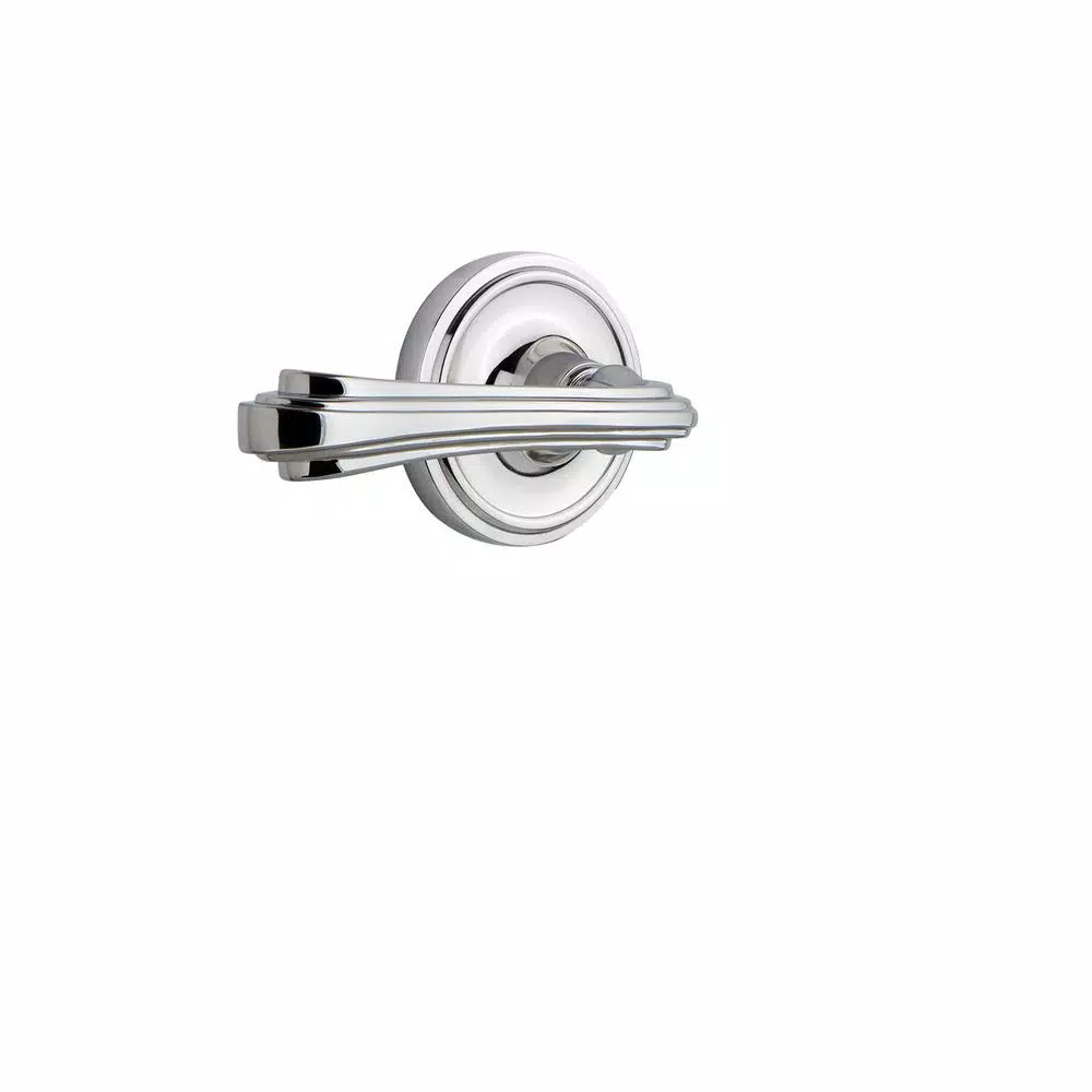 Nostalgic Warehouse Fleur Privacy Door Lever, Classic Rose Rosette, Bright Chrome