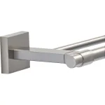 Franklin Brass Maxted 24 in. Double Towel Bar, Brushed Nickel, Modern Wall Mounted Design thumbnail 4