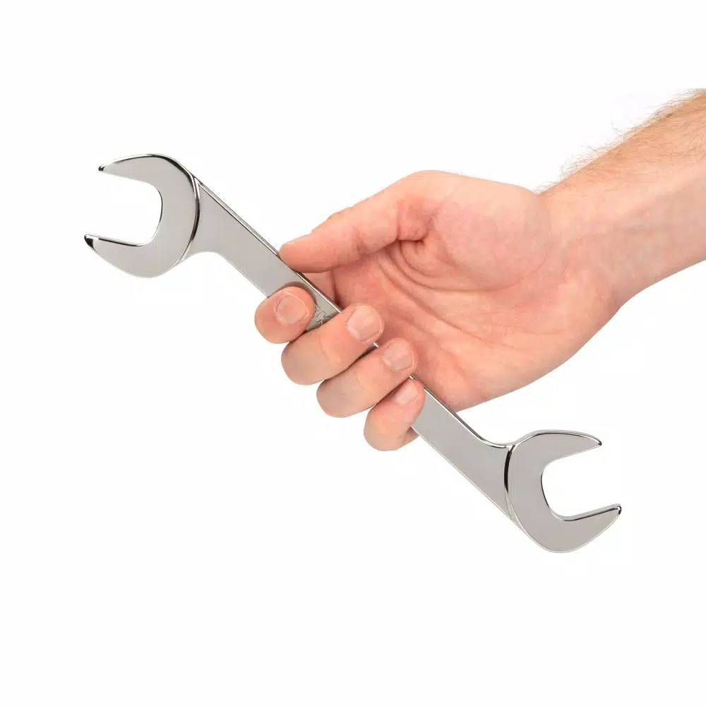 TEKTON 32 mm Angle Head Open End Wrench, 60° Offset, 4140 Chrome Moly Steel