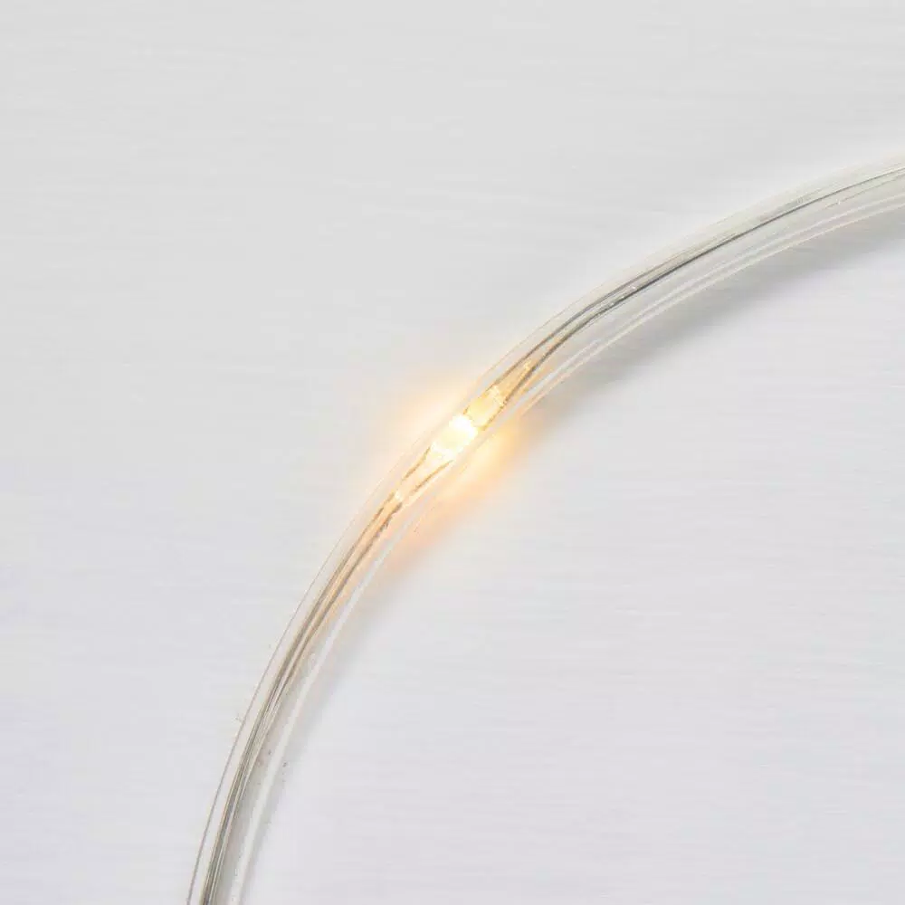 Home Accents Holiday Holiday Showtime 26 ft. 100-Light LED Warm White Micro Dot Rope Light, Battery Operated