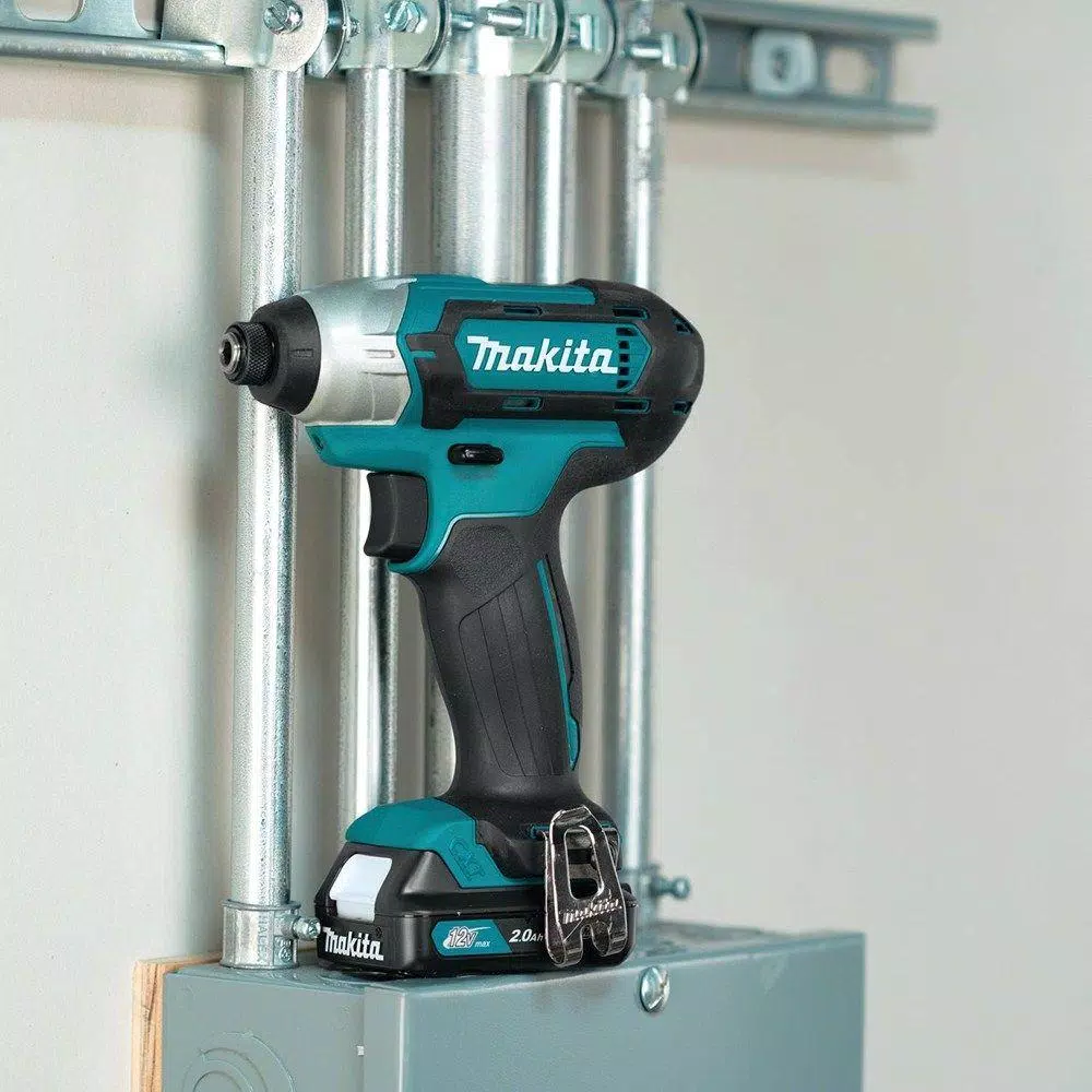 Makita 12V MAX CXT Cordless 1/4 in. Impact Driver Kit with (2) 2.0Ah Batteries, Charger, and Hard Case
