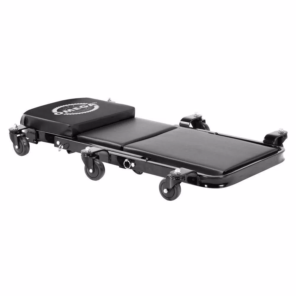 Omega 91400 2-in-1 Low Profile Z-Shape Mechanic Creeper and Seat, 450 lb. Capacity