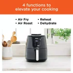 Ninja 4 Qt. Air Fryer, Black and Gray Electric Countertop Fryer with Recipe Book thumbnail 2