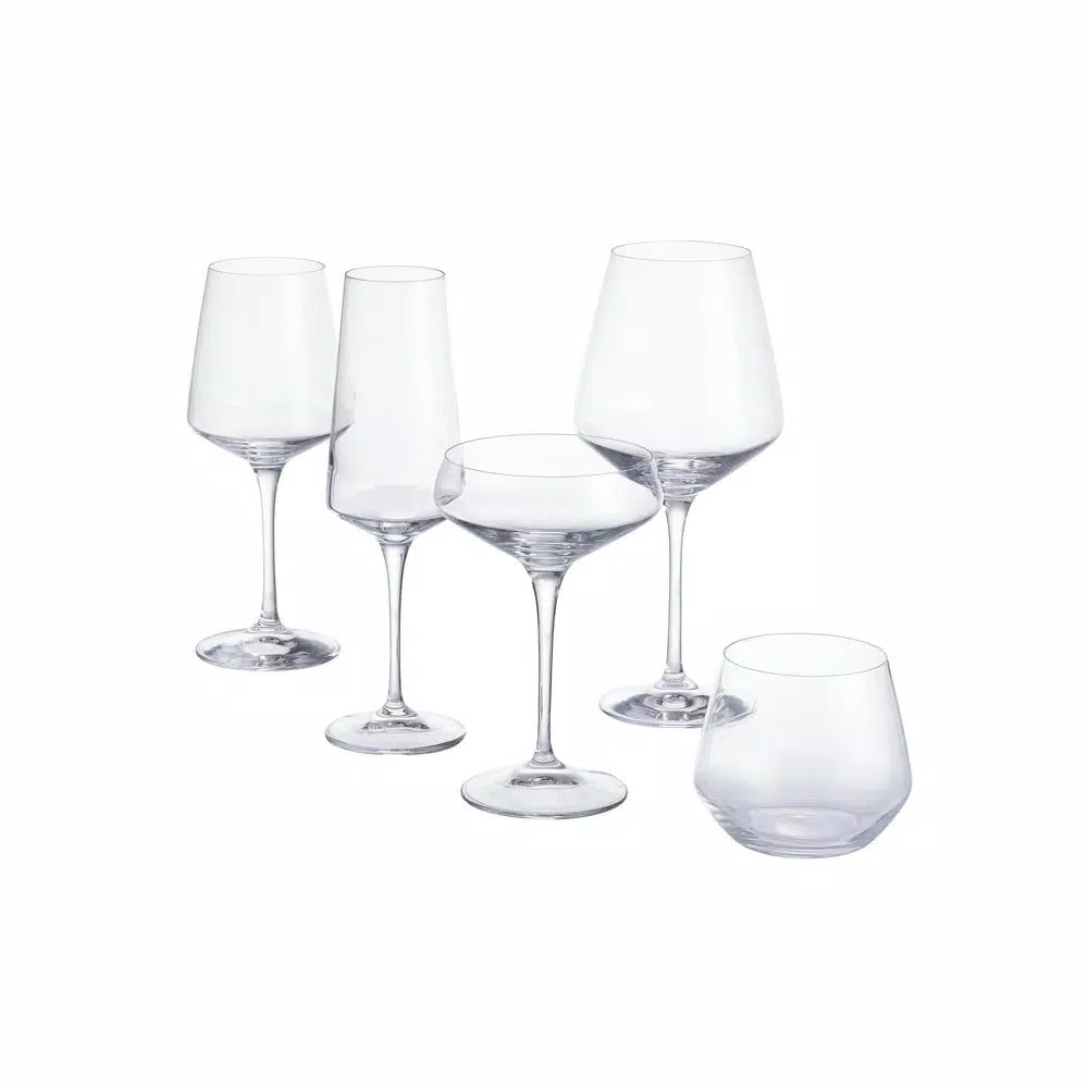 Home Decorators Collection Genoa 18.5 oz. Lead-Free Crystal Stemless Wine Glasses, Set of 8