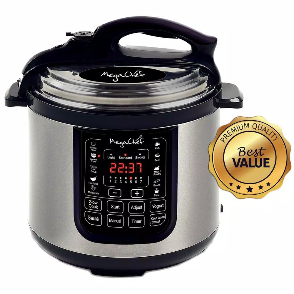 Megachef 8 Qt. Stainless Steel Digital Electric Pressure Cooker