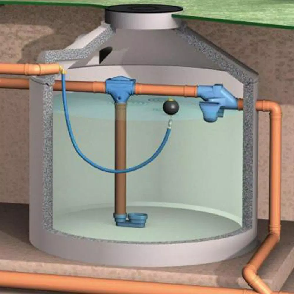Unbranded 3P Technik 4 in. Compact Rainwater Harvesting Filter, HDPE Food Grade, UV Resistant